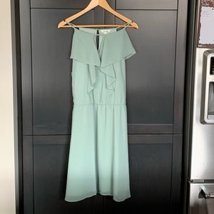 Mint green flirty flowy sun dress